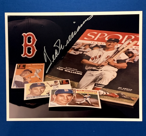 TED WILLIAMS 8X10 FOTO OPACA FIRMATA PSA DNA BOSTON RED SOX - Foto 1 di 3