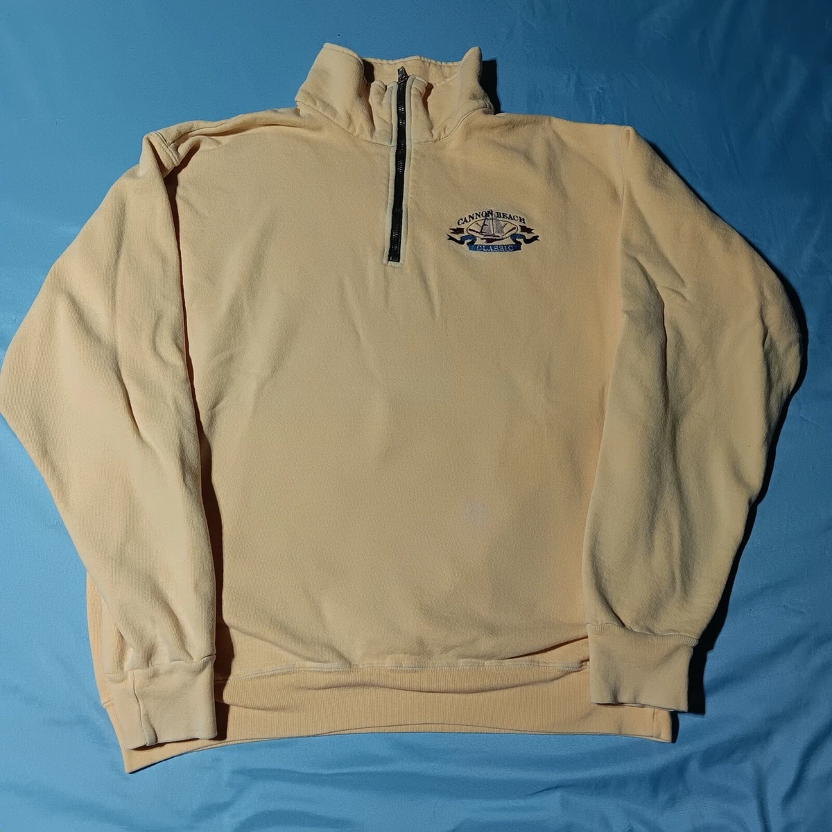 Vintage 1990s Cannon Beach Oregon Sailing Boat Half Zip Crewneck Sweatshirt,  M | eBay