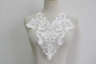 Floral Embroidery Applique Shinny Sequin Lace Applique for Dress Garments Sewing