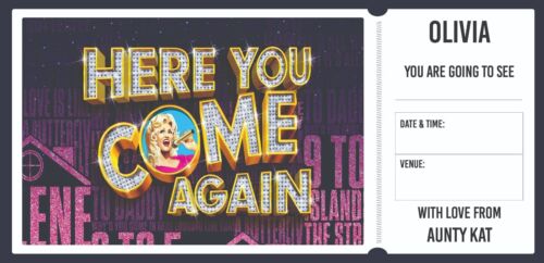 Concert Tickets Gift Personalised Birthday You Are Going To See Gift Ticket Tour - Picture 29 of 48