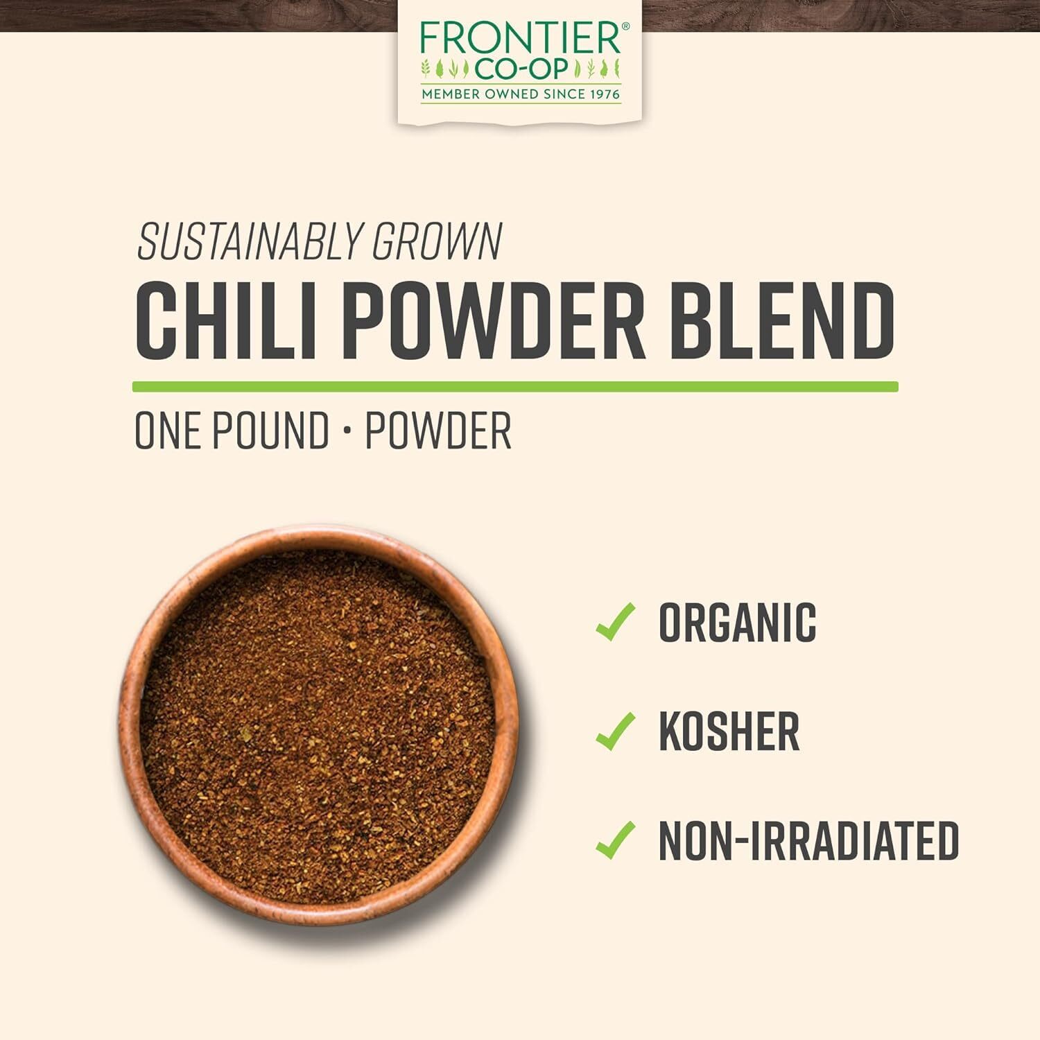 Organic Chili Powder Blend 16 Ounce Mildly Spicy Seasoning for Cooking