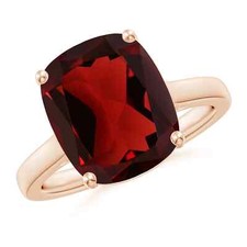 ANGARA Natural 5.39 Ct Cushion Garnet Solitai...