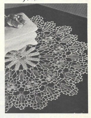 Wild Rose Doily Crochet Pattern (13'' diameter)