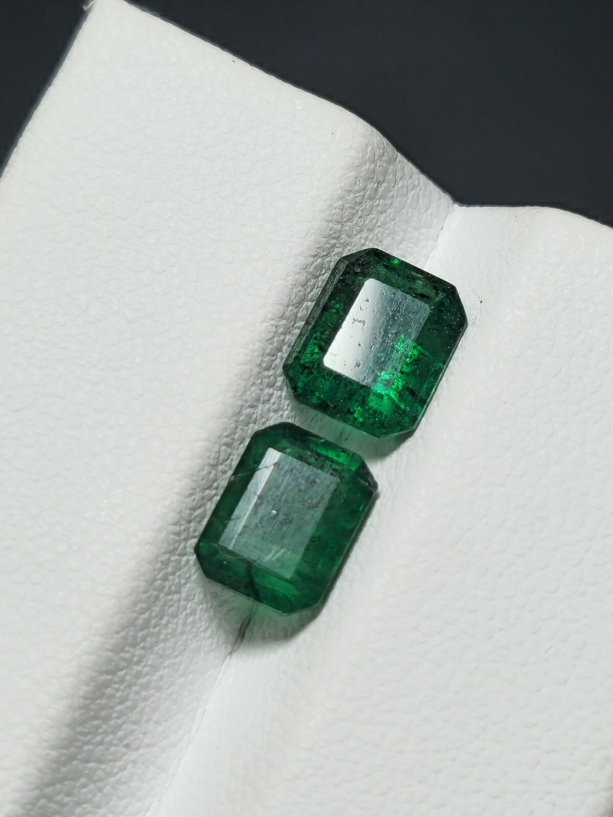 2.40Ct Natural Green Swat Pakistan Emerald Pair High Quality