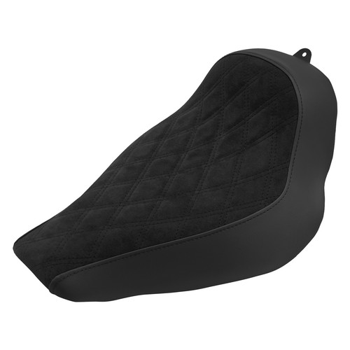 Front Driver Black Suede Solo Seat For Harley Breakout Fat Boy FLFB 2018-2023 - Picture 9 of 19