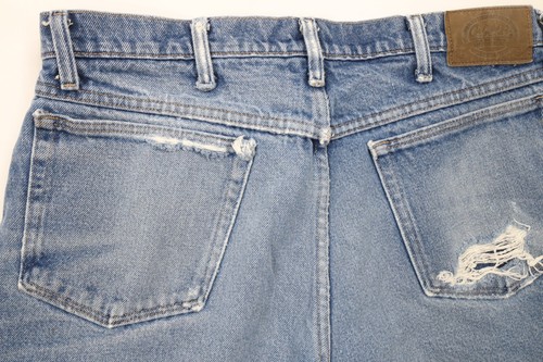 Vintage Cabelas Mens 34x32 Distressed Fleece Lined Heavyweight Denim Jeans Blue - Picture 18 of 18