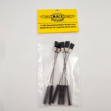 Andrew Mack 1280 Spray Gun Airbrush Cleaning Brush Set Black Bristles 6 Pack