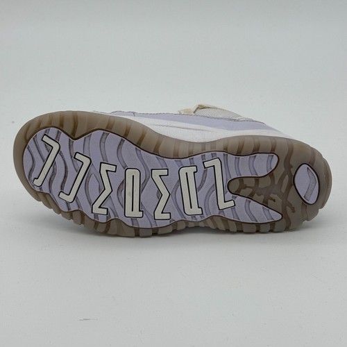 Jordan 11 Retro Low Running Shoes Youth Girl 1.5Y White Purple Sneaker 580522101 - Picture 11 of 12