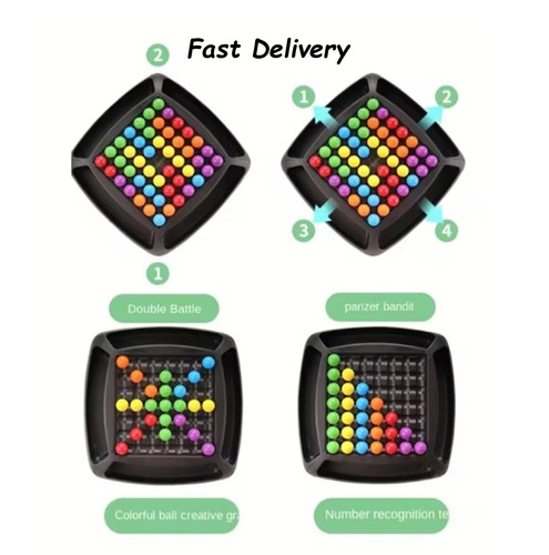 Puzzle Magic Chess Board Games Rainbow Ball Montessori Training - Picture 3 of 4