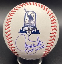 Larry Walker Autographed Special Retirement Baseball