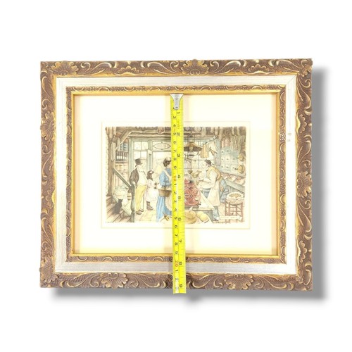 Grocery Store Market Anton Pieck 1966 Print D.A.C., N.Y. VTG Hobby Lobby Frame - Picture 11 of 13