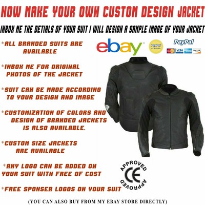 Custom Design Motorbike Motorcycle Leather 1 3mm Racing Street Jacket Ebay