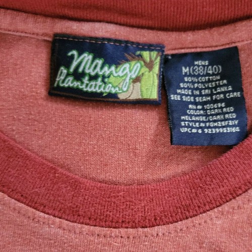 Mango Plantation T-Shirt-Adult Mens Medium-38/40 Heather Copper Casual Tee - Picture 5 of 6