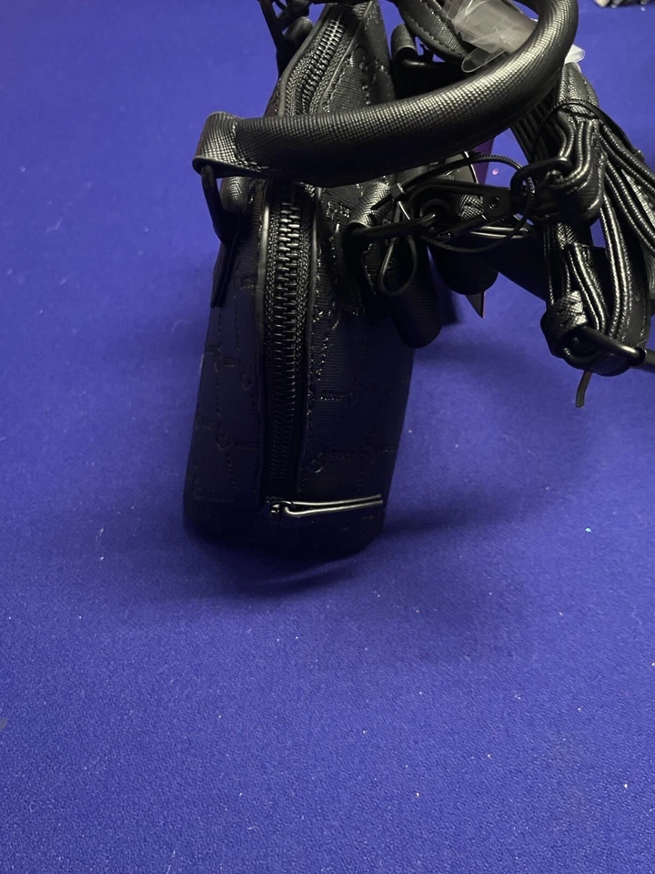 Betsey Johnson Calaveras Bandolera Cartera y Cartera Negro Conjunto Nuevo Foto 4 de 4