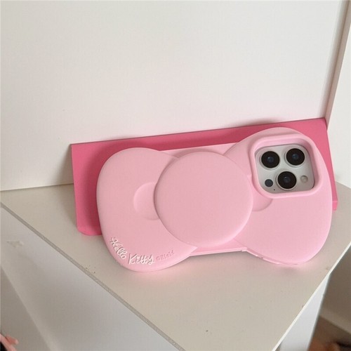 3D Cute Girl Pink Bow Silicone Phone Case Cover For iPhone 16 Pro Max 15 14 13 - 第 10/12 張圖片