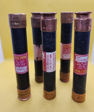5x - BUSSMANN FUSETRON FRS-R-10 600V 10A DUAL-ELELMENT TIME-DELAY FUSE  MG4 