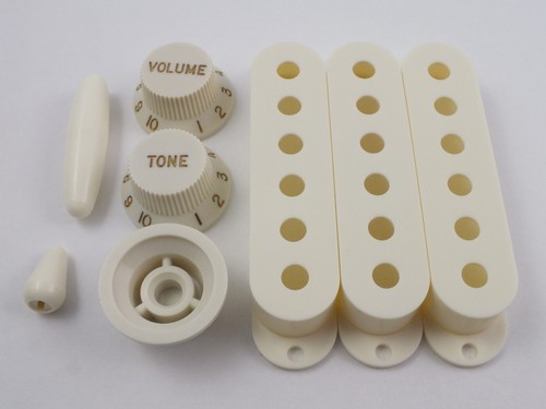 PICKUP COVERS 52mm, KNOBS & TIPS in 6 Colours to fit USA Stratocaster guitars - Picture 10 of 14