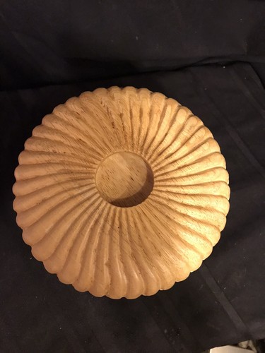 MCM RARE Vintage GEORGES BRIARD Carved WOOD Ice Bucket W/Original Plastic Insert - Bild 3 von 11