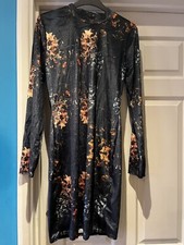 Missguided Multi Floral Bodycon Dress Size 8 BNWT Towie Party Slinky Sexy