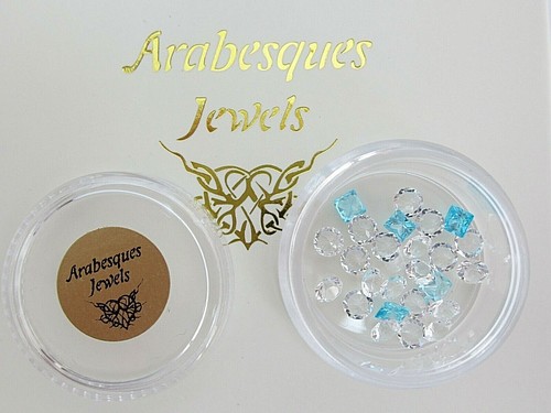 ARABESQUES CHARMS March Birthstone Aquamarine memory/floating pendant/locket - Picture 2 of 4