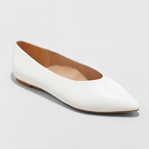 white flat shoes