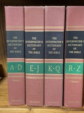 The Interpreter's Dictionary of the Bible - 4 Volumes - 1962 Edition
