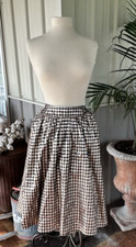 Anthropologie X Maeve Pull-on Gold/Black Checkered Skirt - Size XS