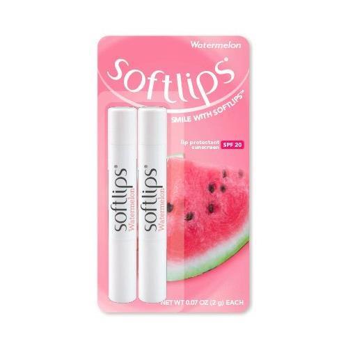 3 Twin-Packs Softlips Lip Protectant Balm, Sunscreen SPF 20, Watermelon - Picture 1 of 1