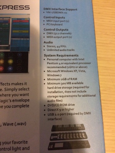 Software de iluminación de audio MIDI VenueMagic Express VMEX21-SO (1 Universo) - Imagen 6 de 6