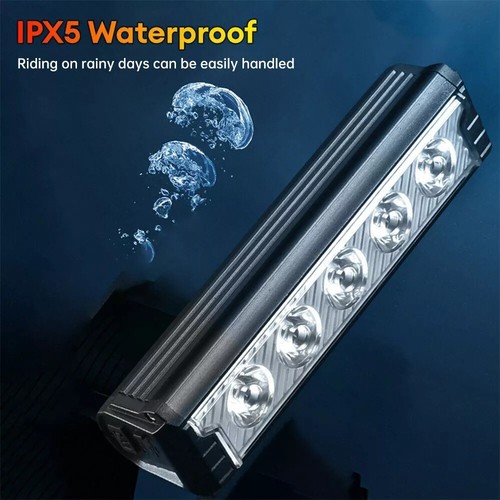 USB Rechargeable LED Bicycle Light Front Headlight Waterproof Bike Headlamp Bar - Picture 7 of 11