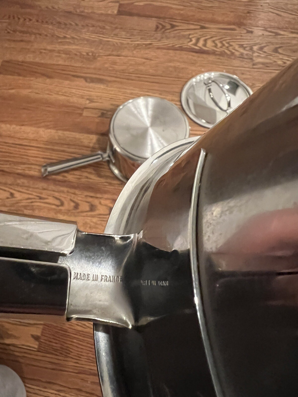 Vintage made In France Cuisinart set of 2 Sauce Pans 2.5 quart & 1.25