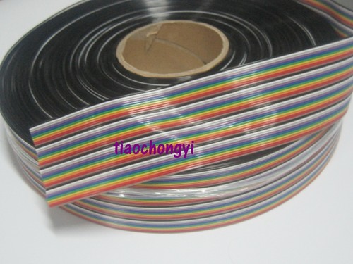 2M 6.56ft of 40 Way Flat Color Rainbow Ribbon IDC Cable wire For ...