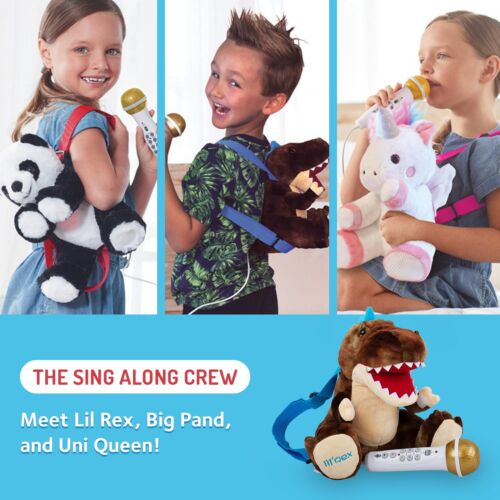 Portable Karaoke Machine for Kids, Plush Toy Backpack with Microphone - The S... - Picture 5 of 6
