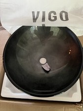 Vigo VG07051 Grey 16-1/2" Glass Bathroom Vessel Sink