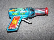 Daiya Japan 1950's Baby Space Gun 577001 Space Rescue Tin Toy Tested Working