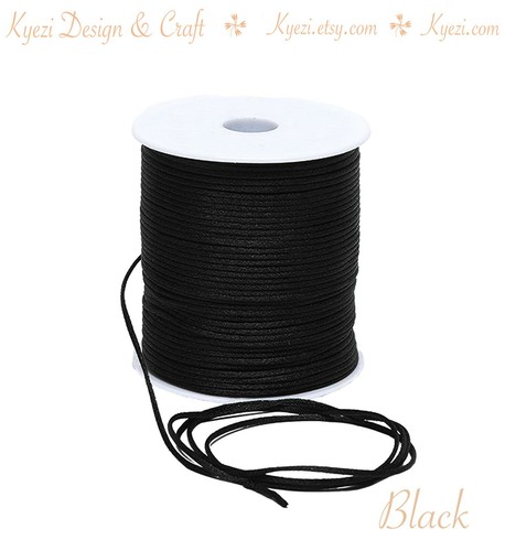 2mm Satin Rattail Cord Shamballa Macrame Kumihimo String 5/10/25/50/100 Yards - Picture 2 of 24