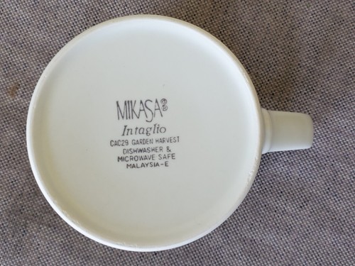 MIKASA INTAGLIO GARDEN HARVEST CAC29 8oz COFFEE / ESPRESSO MUG / TEACUP CUP - Picture 6 of 6