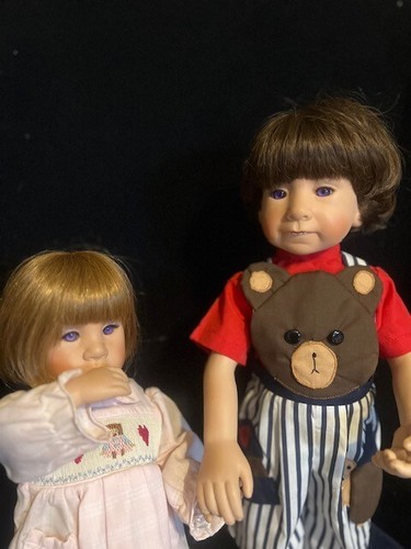 Julie Good Kruger Dolls Bear Hugs Little Boy 20" & Good Friends Doll 16" - Picture 13 of 15