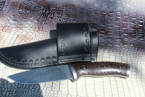 Custom Leather Knife Sheath That Fits a Buck Selkirk 863 Knife . Sheath Only! - Picture 5 of 5