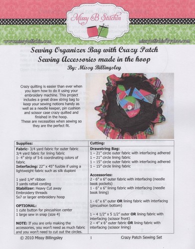 CRAZY QUILTING SEWING ACCESSORIES Machine Embroidery Sealed CD Missy B Stitchin - Picture 3 of 3