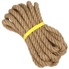Rope Jute Rope 3/4 in x 20 ft Natural Thick Hemp Rope for Crafts,Hammock USA.