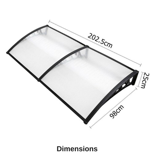 Home Window Awning Canopy Outdoor Front Cover House Shade 1m x 3m 1m x 2m - Picture 13 of 54