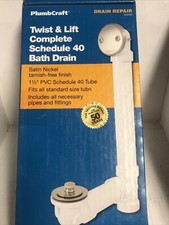 Tub Waste Satin Nickel EZ Fit 1 1/2" PVC Pipe with Twist and Lift Drain