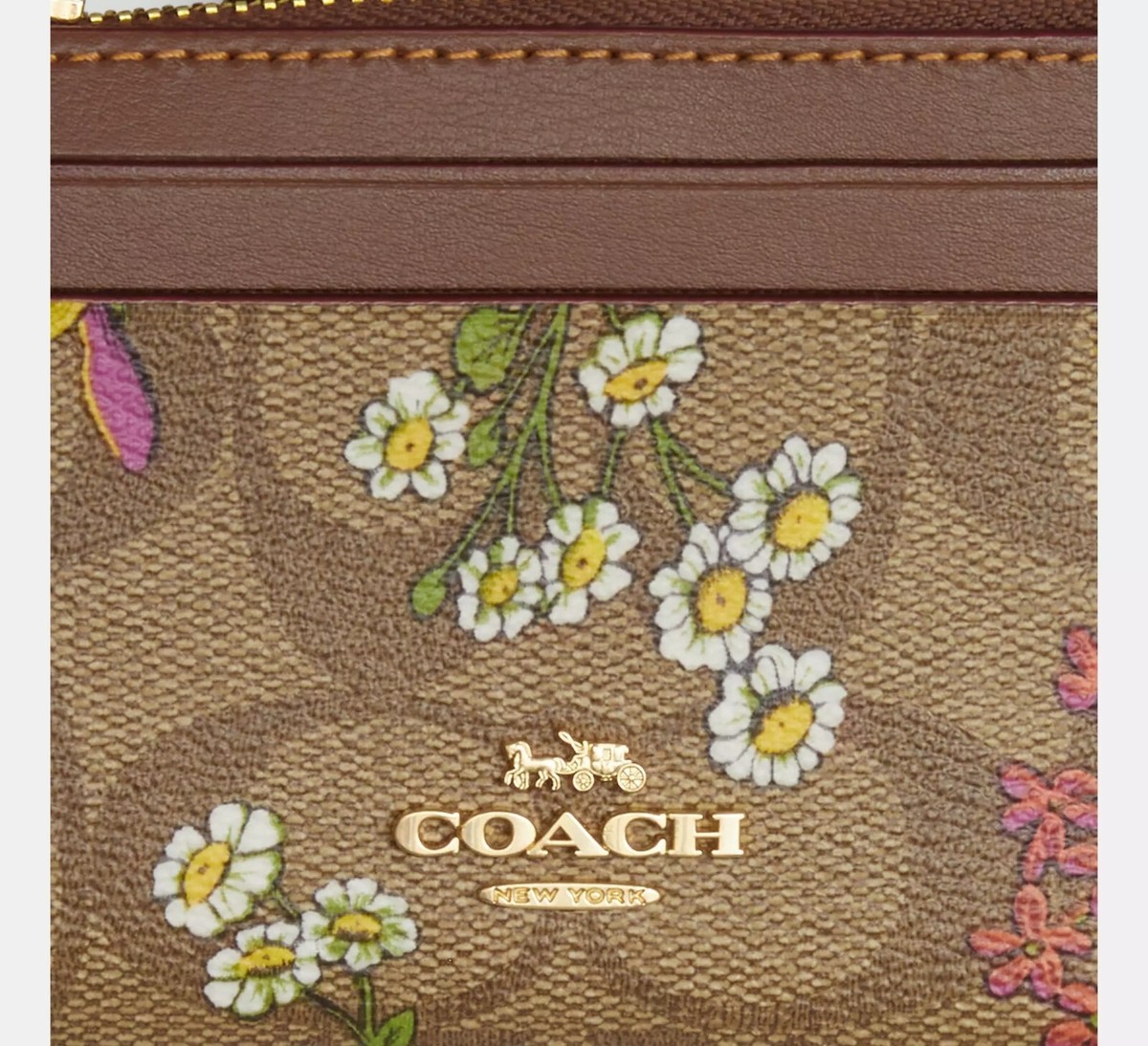 NWT Coach Mini Skinny Id Case With Checkerboard/Floral/Star NWT Coach Mini Skinny Id Case With Checkerboard/Floral/Star