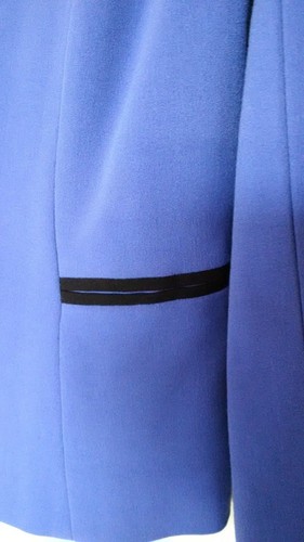 Women's Jacket Size 10 Hot Options Lavender Colour Long Sleeve EUC Black Trim - Picture 3 of 7