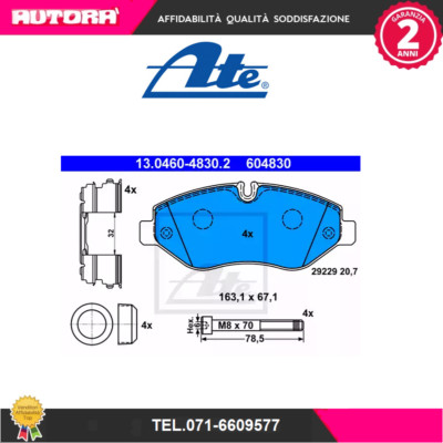 604830 Front Disc Brake Pad Kit (ATE BRAND)