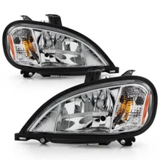Chrome Clear Lens Driving Headlight Fit 2004-2017 Freightliner Columbia Pair Set