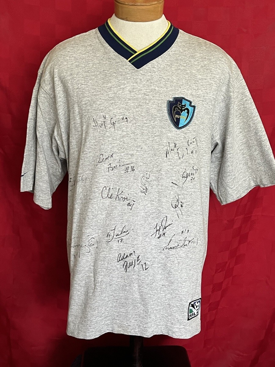 RARE VINTAGE 1996 Tampa Bay Mutiny MLS Soccer SIGNED Nike Jersey