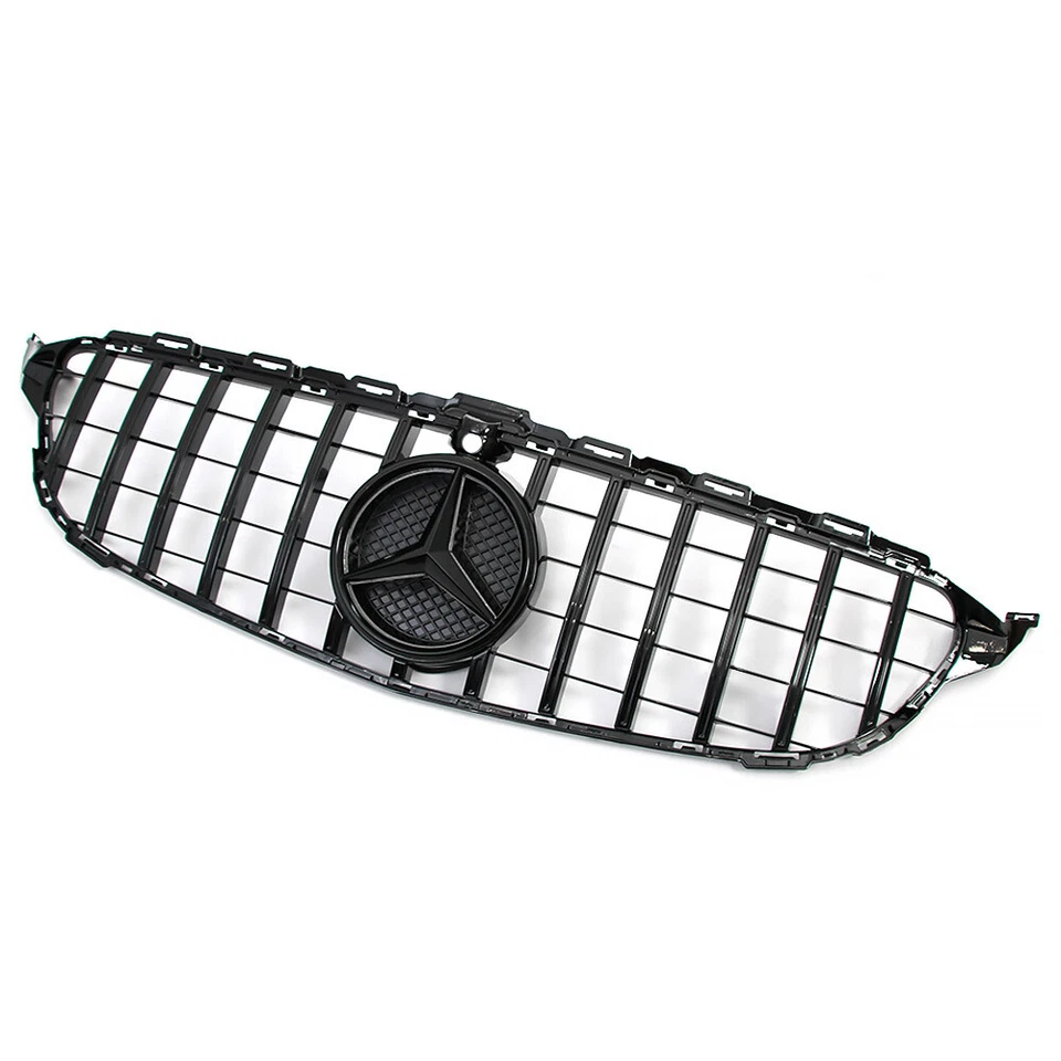 Front Grill W/LED Emblem For Mercedes Benz W205 2015-2018 C350 C250 C300 Grille Foto 2 de 4