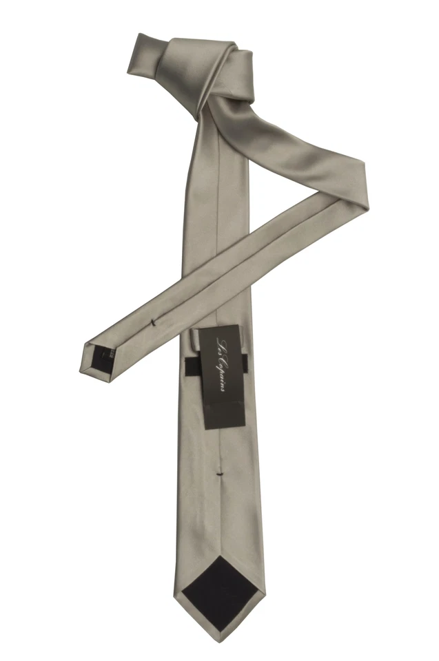 Cravatta Les Copains Argento 100% Seta - Immagine 2 di 2